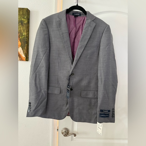 Zanetti Light Gray Blazer SZ 40R